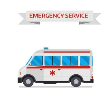 Ambulance car vector illustration Illustrazione stock