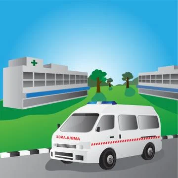 Ambulance car vector illustration. Stock Illustration