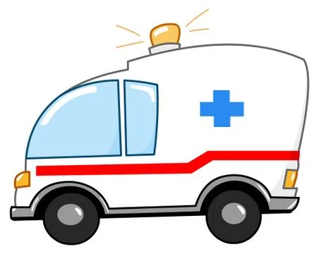 Ambulance cartoon Stock Illustration