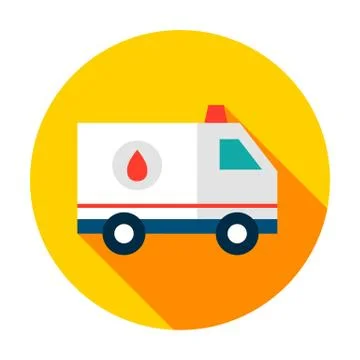 Ambulance Circle Icon Stock Illustration