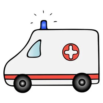 Ambulance. Colored vector illustration. イラスト素材