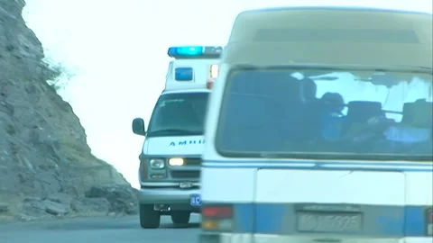 The ambulance is coming from afar Stock Footage 253771558