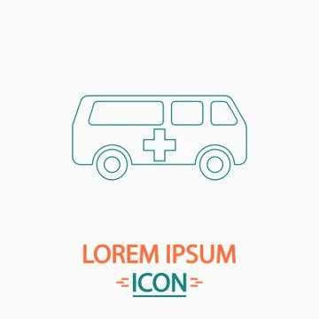 Ambulance computer symbol Stock Illustration