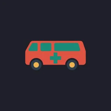 Ambulance computer symbol Stock Illustration