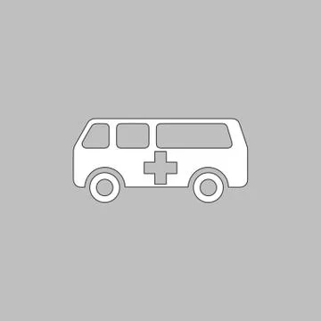 Ambulance computer symbol Stock Illustration