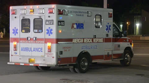 Ambulance at crime scene | Stock Video | Pond5