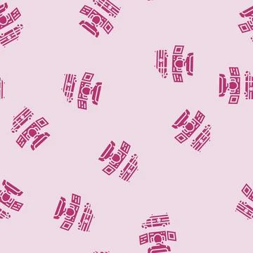 Ambulance dispatch glyph seamless pattern Ilustración de archivo