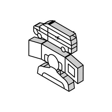 Ambulance dispatch isometric icon vector illustration Ilustración de archivo
