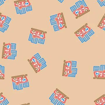 Ambulance dispatch vector seamless pattern Ilustración de archivo