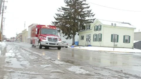 Ambulance Drive-By Stock Footage