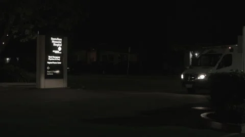 Ambulance Driving By, Parking at ER Stock-Footage 48372272