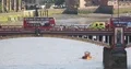 Ambulance Emergency Car on Vauxhall Bridge Medical Rescue in London City Traffic 4k or 4k+ Resolution