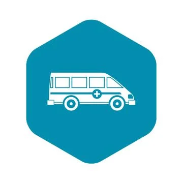 Ambulance emergency van icon, simple style Stock Illustration
