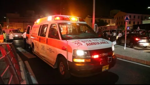 Ambulance evacuation of wounded person Stock Footage 8606925
