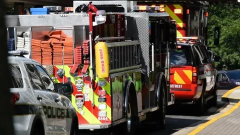 Ambulance Fire and Police Emergency Stock Video Pond5