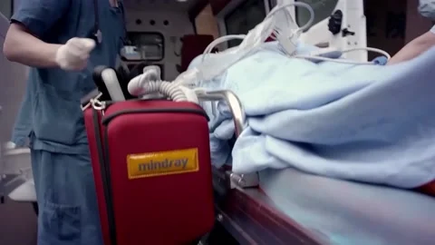 Ambulance first aid scene Stock Footage 234495017
