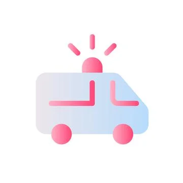 Ambulance flat gradient two-color ui icon Illustrazione stock