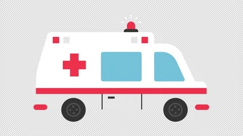 Ambulance Flat Icon Stock Footage 205061904