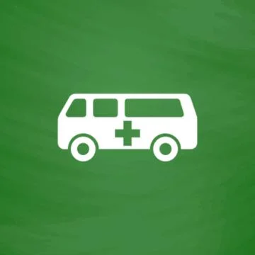 Ambulance flat icon Illustrazione stock