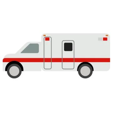 Ambulance flat illustration Stock Illustration