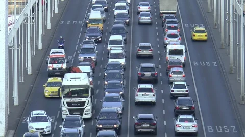 Ambulance In Heavy Traffic Video stock 99315003