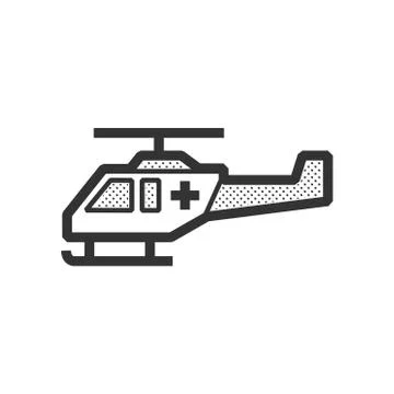 Ambulance helicopter icon Stock Illustration