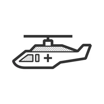 Ambulance helicopter icon vector Stock Illustration