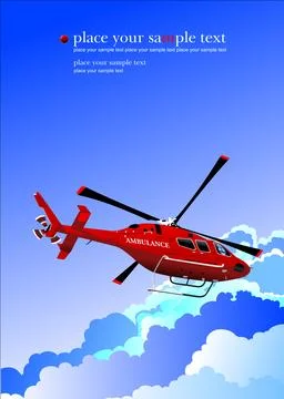 Ambulance Helicopter. Stock Illustration