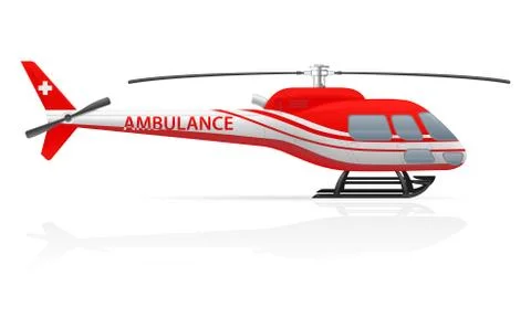 Ambulance helicopter vector illustration Stock Illustration