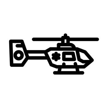 Ambulance helipad line icon vector illustration Stockillustratie