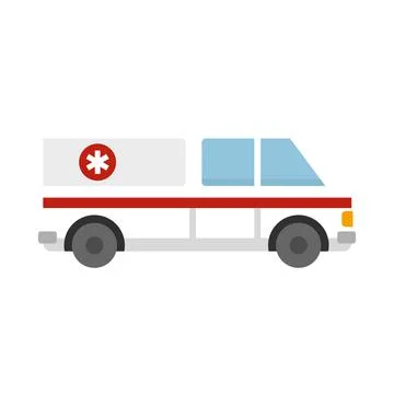 Ambulance help team icon flat isolated vector Illustrazione stock