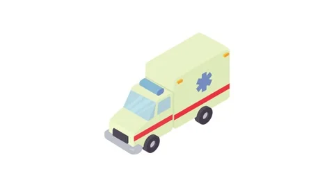 Ambulance icon animation Stock Footage 150687040