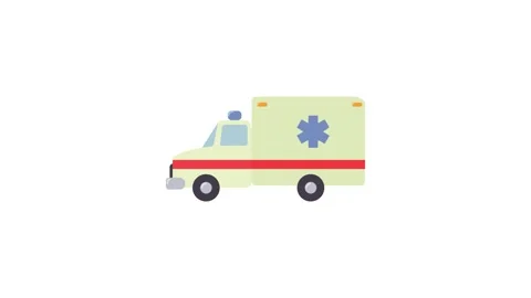 Ambulance icon animation Stock Footage 150687124