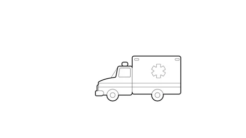 Ambulance icon animation Stock Footage 161038307