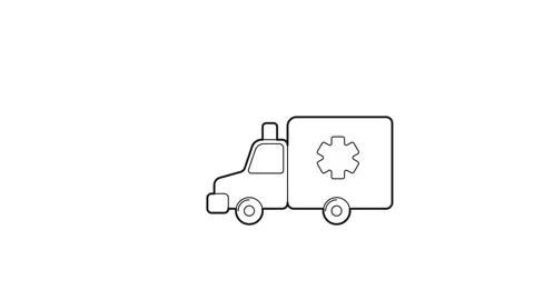 Ambulance icon animation Stock Footage 161038984