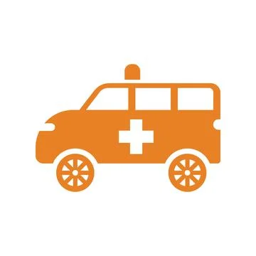 Ambulance icon design, vector graphics Illustrazione stock