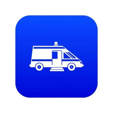 Ambulance icon digital blue イラスト素材