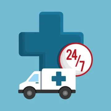 Ambulance icon image Stock Illustration
