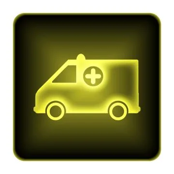 Ambulance icon. internet button on white background.. Illustrazione stock