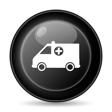 Ambulance icon. internet button on white background.. Stock Illustration
