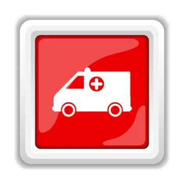 Ambulance icon. internet button on white background.. Stock Illustration