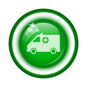 Ambulance icon. Internet button on white background.. イラスト素材