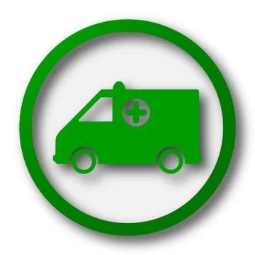 Ambulance icon. Internet button on white background.. 스톡 일러스트