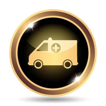 Ambulance icon. Internet button on white background.. イラスト素材