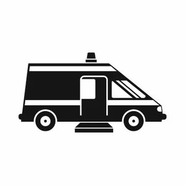 Ambulance icon, simple style Stock Illustration