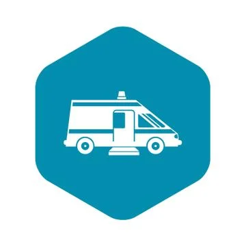 Ambulance icon, simple style Stock Illustration