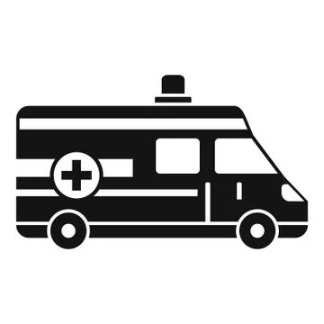 Ambulance icon, simple style Illustrazione stock
