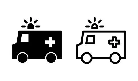Ambulance icon vector. Ambulance car icon Stock Illustration