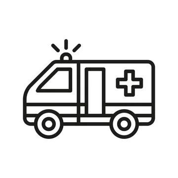 Ambulance icon vector design templates simple and modern Illustrazione stock