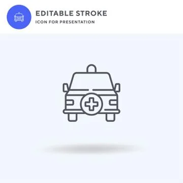 Ambulance icon vector, filled flat sign, solid pictogram isolated on white, l イラスト素材